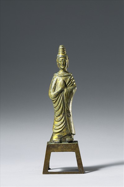 中國 北齊 銅鎏金 供養人像