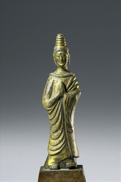 中國 北齊 銅鎏金 供養人像