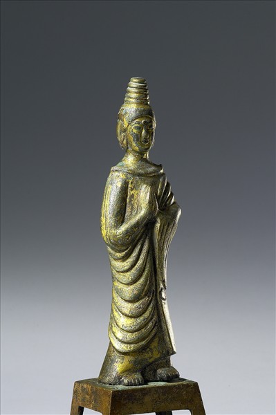 中國 北齊 銅鎏金 供養人像