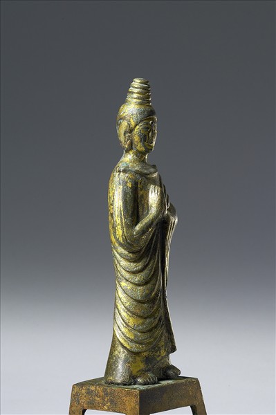 中國 北齊 銅鎏金 供養人像