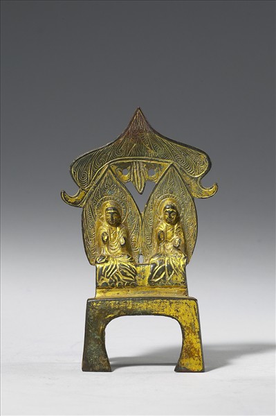中國 隋 開皇七年（587） 銅鎏金 二佛並坐像