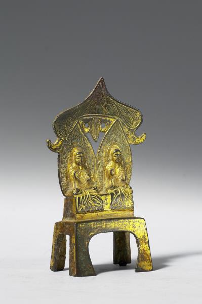 中國隋開皇七年（587） 銅鎏金二佛並坐像- 故宮