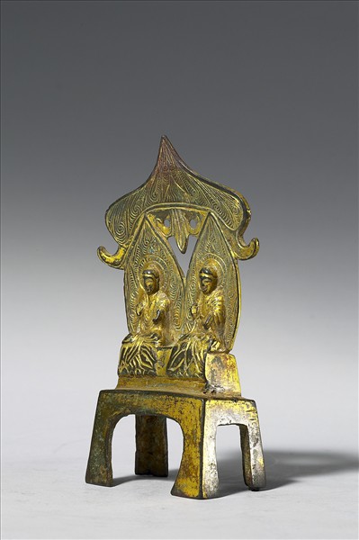 中國 隋 開皇七年（587） 銅鎏金 二佛並坐像