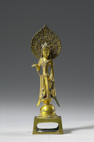 中國 隋 銅鎏金 菩薩立像