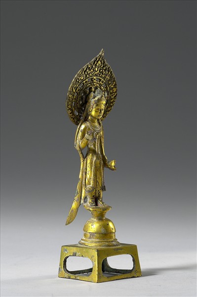 中國 隋 銅鎏金 菩薩立像
