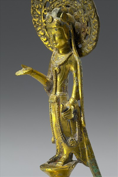 中國 隋 銅鎏金 菩薩立像