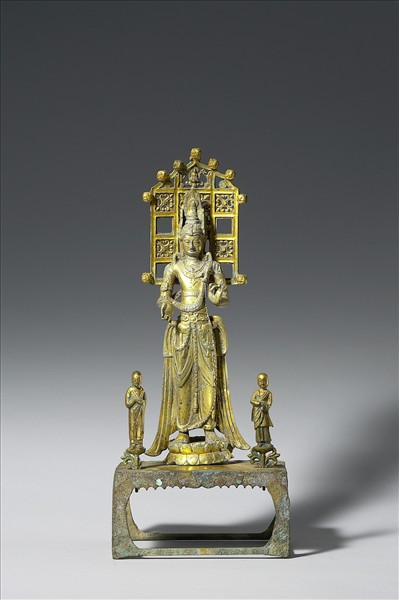 中國 隋 銅鎏金 菩薩立像