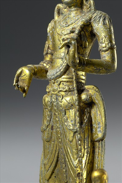 中國 隋 銅鎏金 菩薩立像