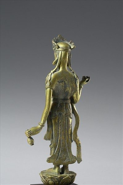 中國 隋 銅鎏金 觀音菩薩像