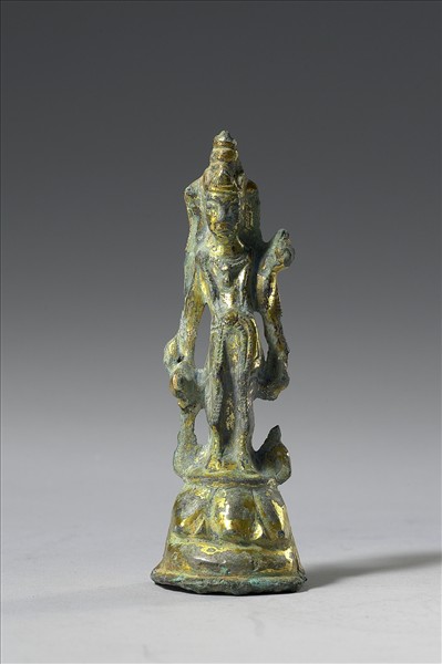 中國 唐 銅鎏金 菩薩立像
