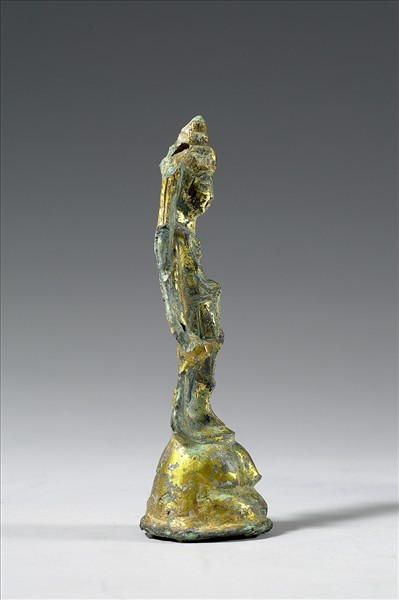 中國 唐 銅鎏金 菩薩立像