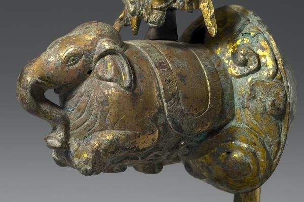 中國 唐 銅鎏金 普賢騎象像