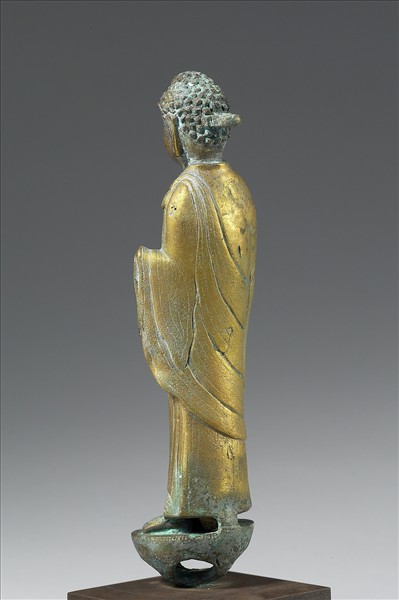 中國 明 銅鎏金 佛立像