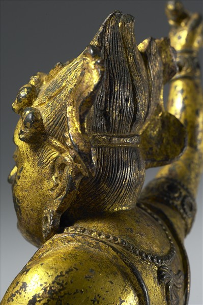 中國 14-17世紀 銅鎏金 明王立像