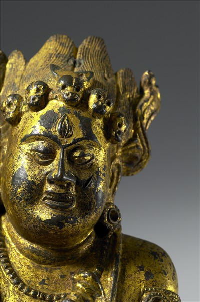 中國 14-17世紀 銅鎏金 明王立像