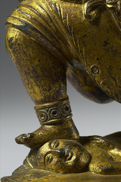 中國 14-17世紀 銅鎏金 明王立像