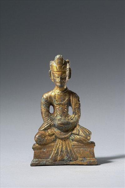 韓國 統一新羅時代 銅鎏金 苦行像