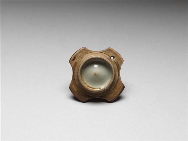 紫金釉桃形把壺