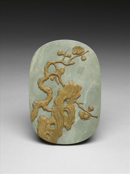 松花石梅石圖硯盒