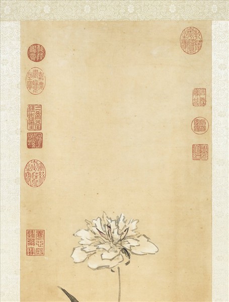 清金廷標畫芍藥　軸