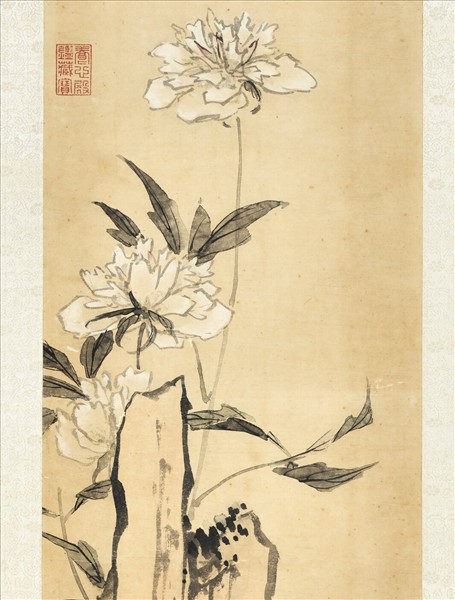 清金廷標畫芍藥　軸