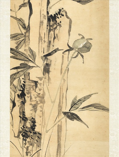 清金廷標畫芍藥　軸