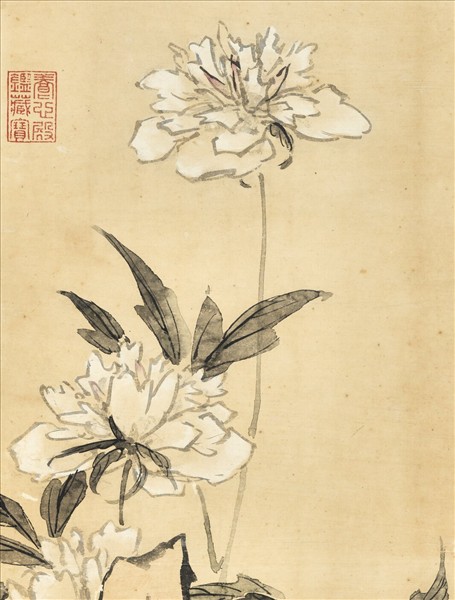 清金廷標畫芍藥　軸