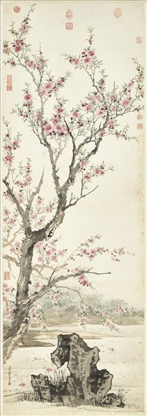 清金廷標畫碧桃　軸