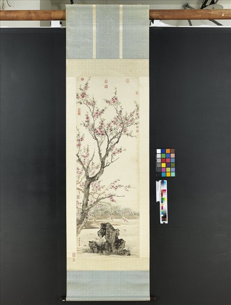 清金廷標畫碧桃　軸