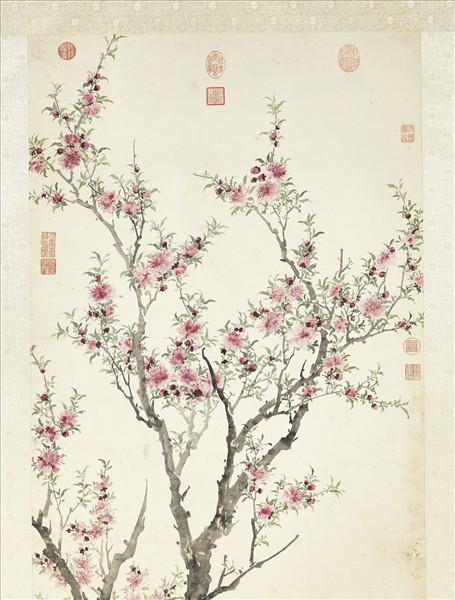 清金廷標畫碧桃　軸