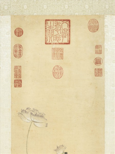 清金廷標畫罌粟　軸