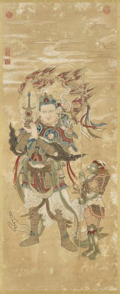 清徐揚仿宋人畫天王像（二）　軸