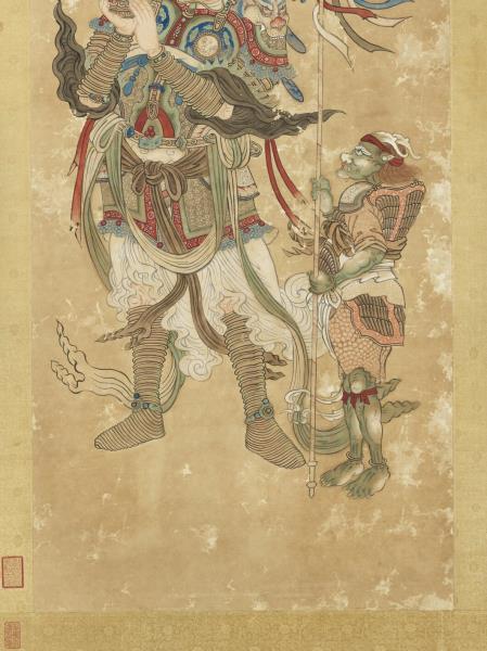 清徐揚仿宋人畫天王像（二）　軸