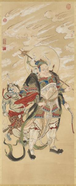 清徐揚仿宋人畫天王像（三）　軸