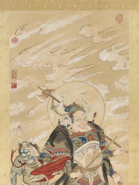清徐揚仿宋人畫天王像（三）　軸