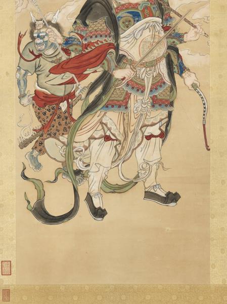 清徐揚仿宋人畫天王像（三）　軸