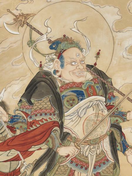 清徐揚仿宋人畫天王像（三）　軸