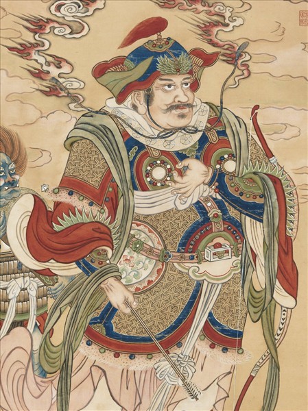 清徐揚仿宋人畫天王像（四）　軸