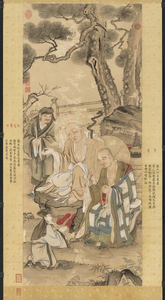 清徐揚仿貫休畫羅漢　軸