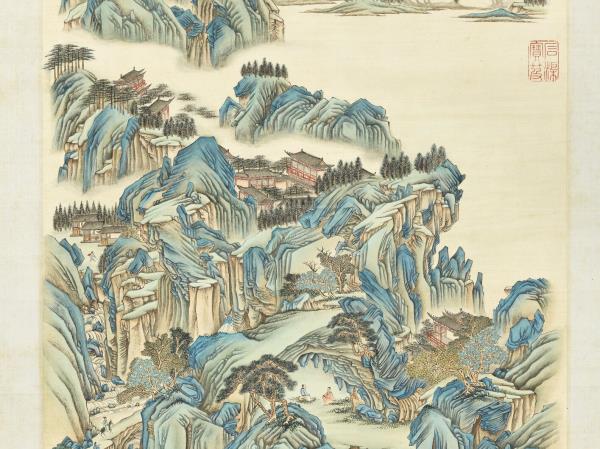 清袁瑛仿趙宗漢山水　軸