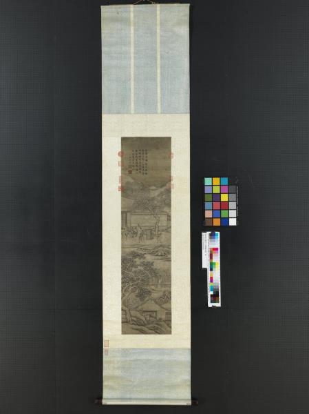 清吳桂畫雪景人物事蹟御題　軸