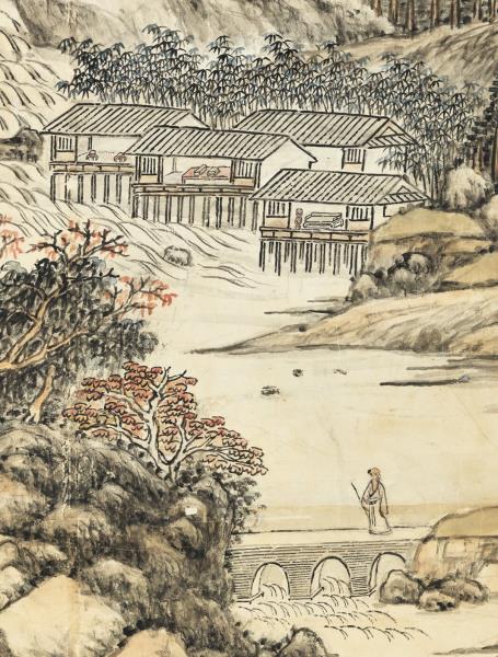 清方琮畫山水御題　軸