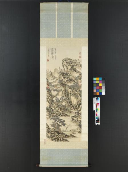 清方琮畫松巖飛瀑　軸