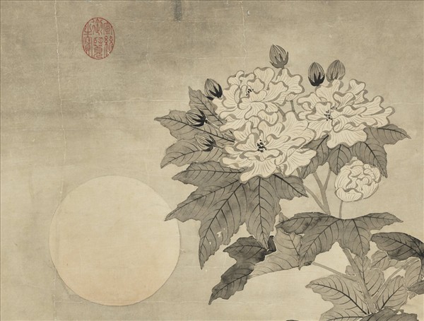 清楊大章畫秋渚眠禽　軸