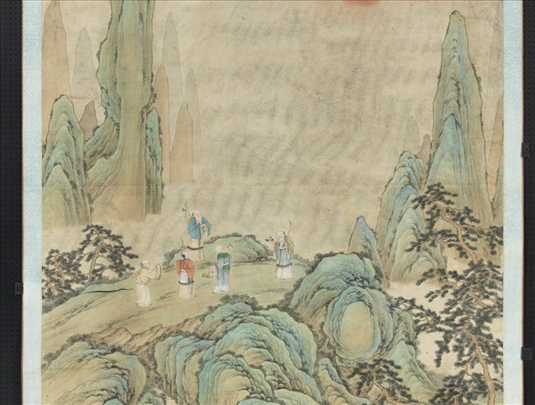 清沈全畫五老觀峰　軸