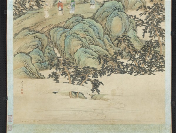 清沈全畫五老觀峰　軸