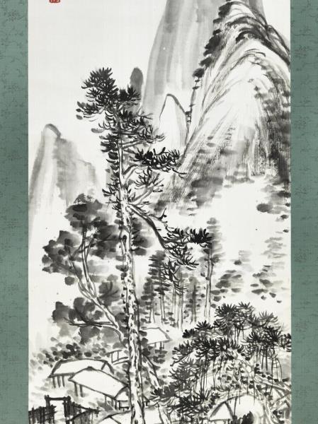 清吳昌碩山水　軸