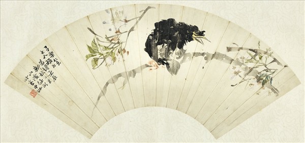 清任伯年花鳥扇面　單片