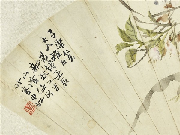 清任伯年花鳥扇面　單片