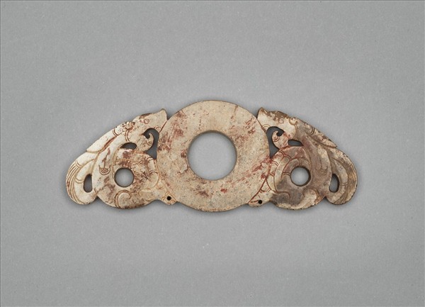 玉雙龍紋出廓系璧